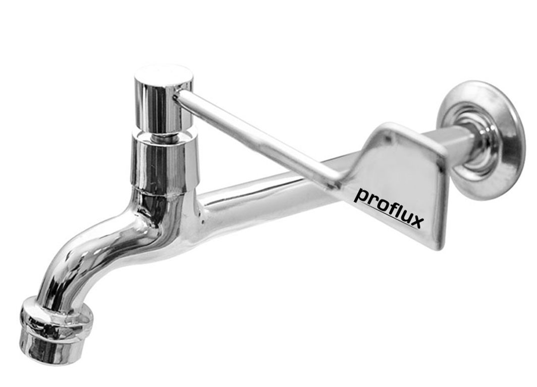 Torneira Clínica Alavanca Confort com arejador fixo de Parede 19 cm Proflux 21.076p